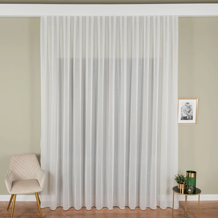Firanka fantazyjna z ołowianką, wysokość 220cm, kolor off white