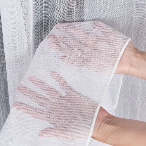 Firanka fantazyjna z ołowianką, wysokość 300cm, kolor biały