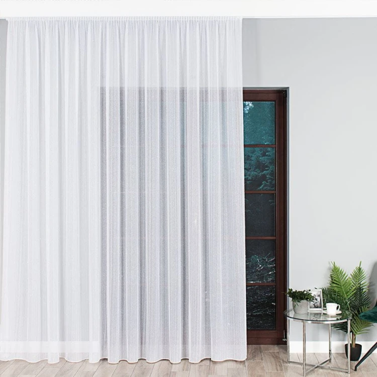 Firanka fantazyjna z ołowianką, wysokość 300cm, kolor biały