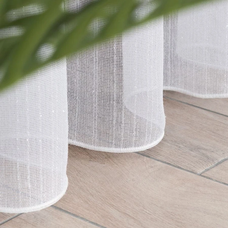 Firanka fantazyjna z ołowianką, wysokość 300cm, kolor biały