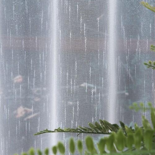 Firanka fantazyjna z ołowianką, wysokość 330cm, kolor biały