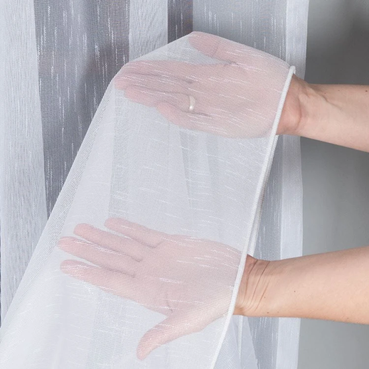 Firanka fantazyjna z ołowianką, wysokość 330cm, kolor biały