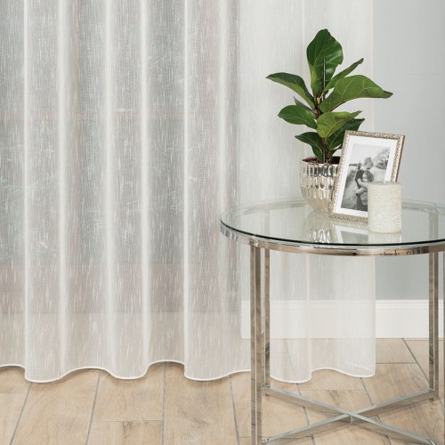 Firanka fantazyjna z ołowianką, wysokość 300cm, kolor kremowy