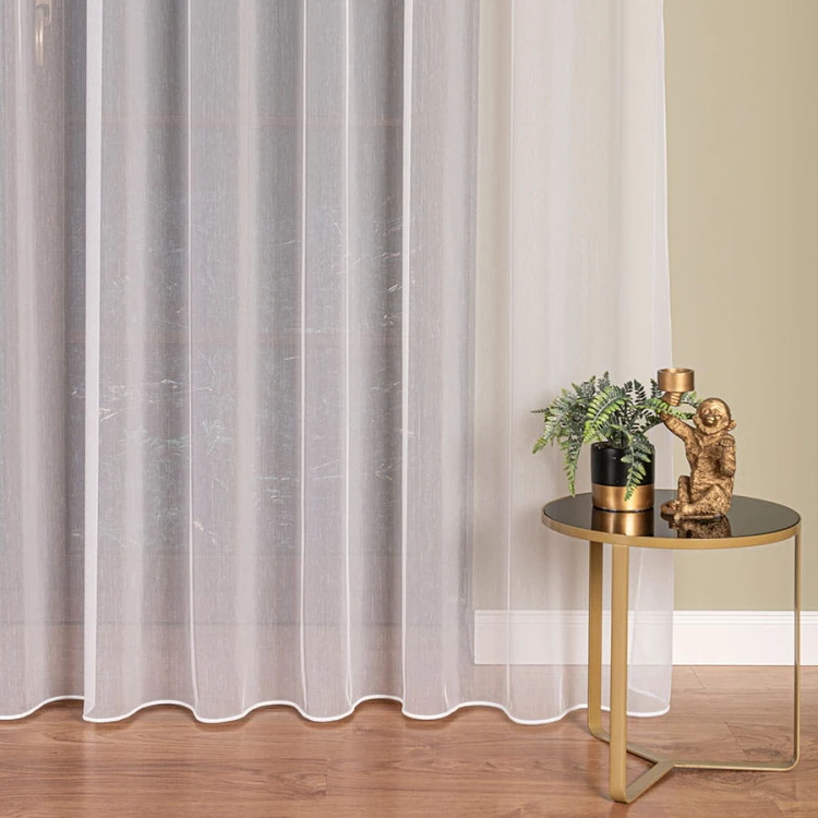 Firanka fantazyjna z ołowianką, wysokość 300cm, kolor biały