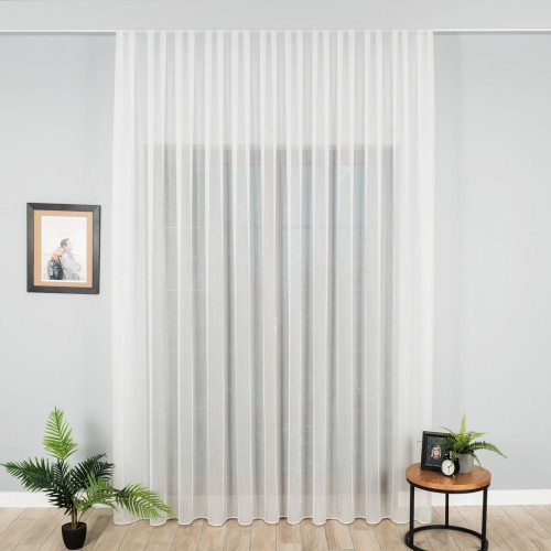 Firanka fantazyjna, wysokość 300cm, kolor kremowy