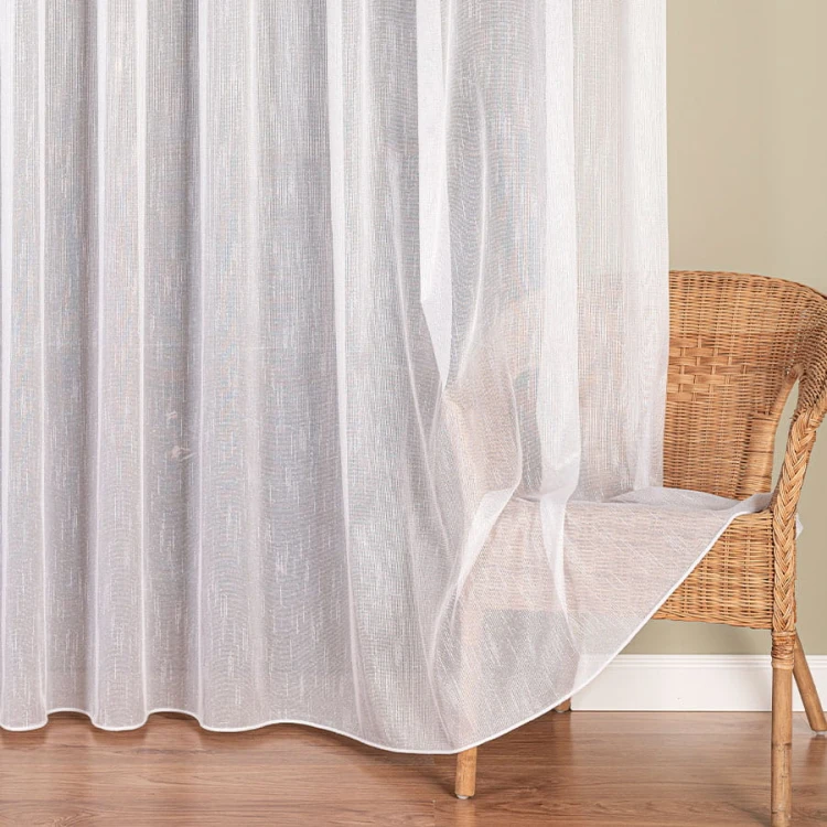 Firanka fantazyjna z ołowianką, wysokość 320 cm, kolor biały