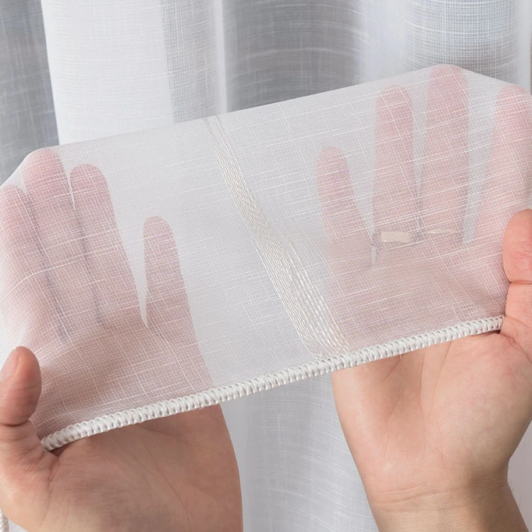 Firanka fantazyjna ze wzorem po całości z ołowianką, wysokość 305cm, kolor biały z szarym i beżowym