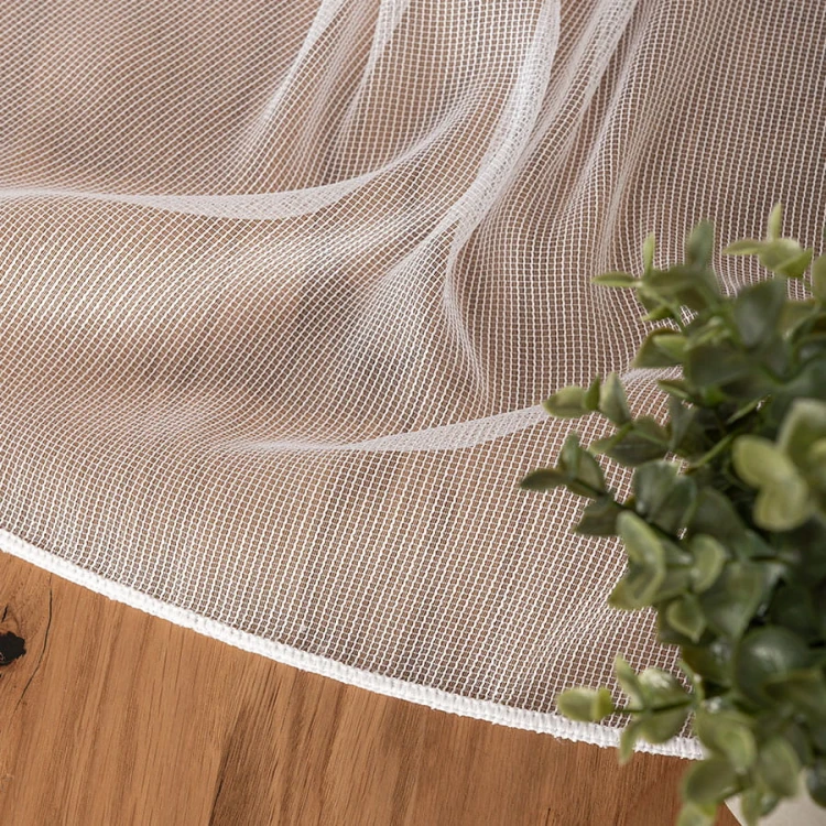 Firanka fantazyjna z ołowianką, wysokość 250 cm, kolor biały