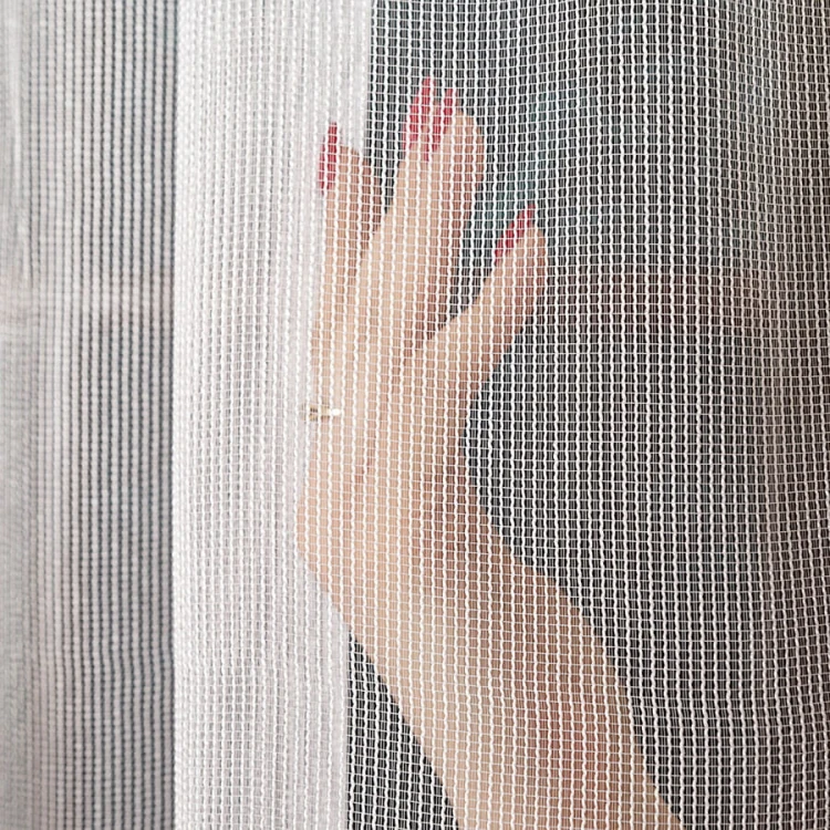 Firanka fantazyjna z ołowianką, wysokość 250 cm, kolor biały