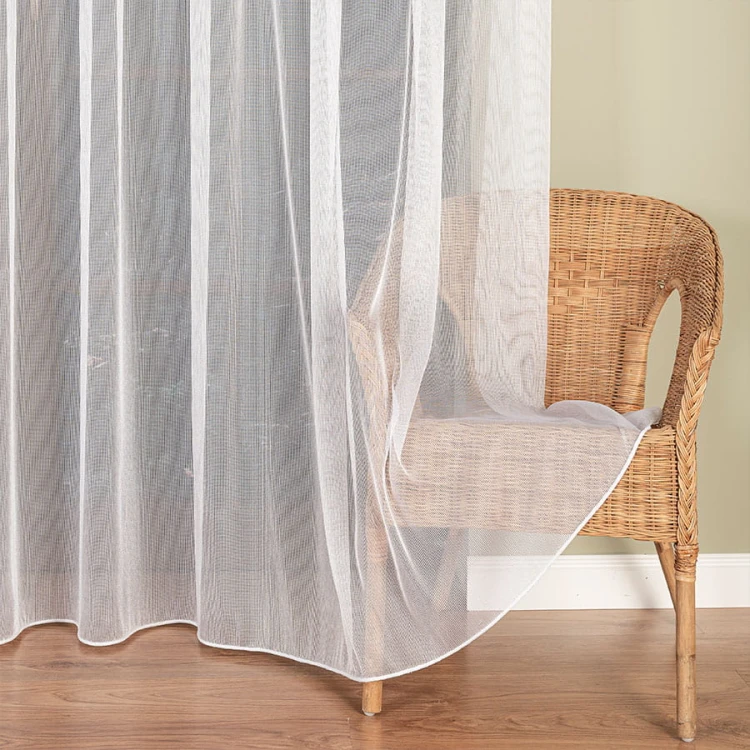 Firanka fantazyjna z ołowianką, wysokość 250 cm, kolor biały