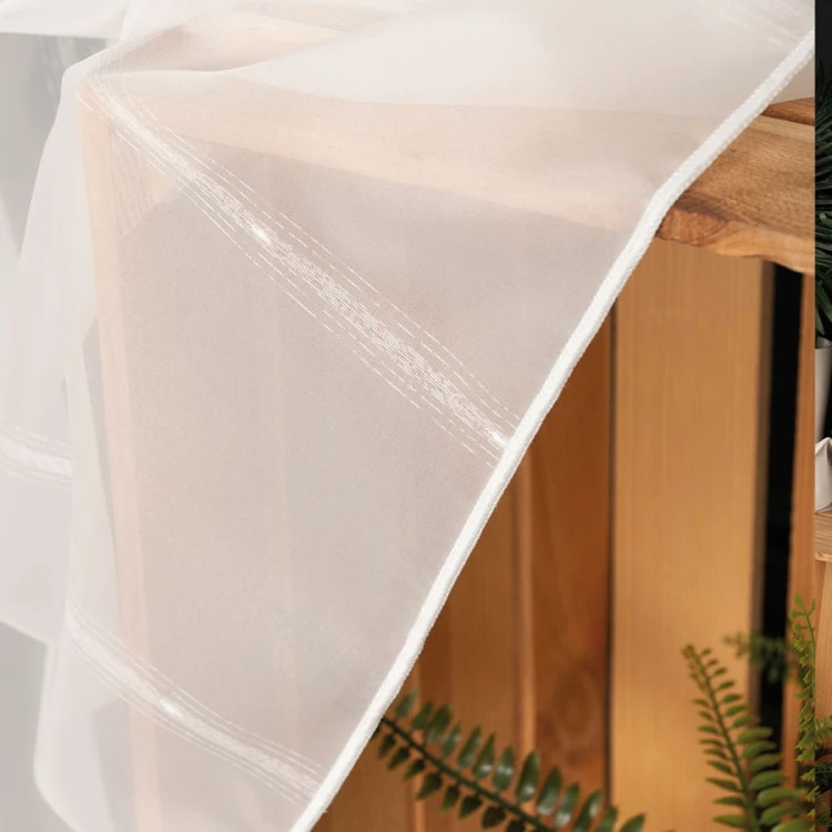 ROBIN Firanka z ołowianką, wysokość 300cm, kolor kremowy