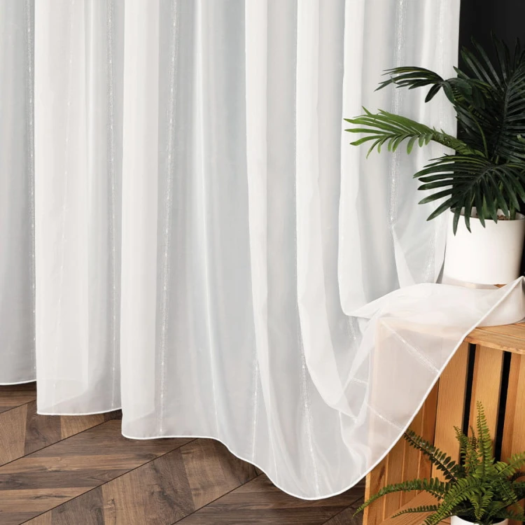 ROBIN Firanka z ołowianką, wysokość 300cm, kolor kremowy