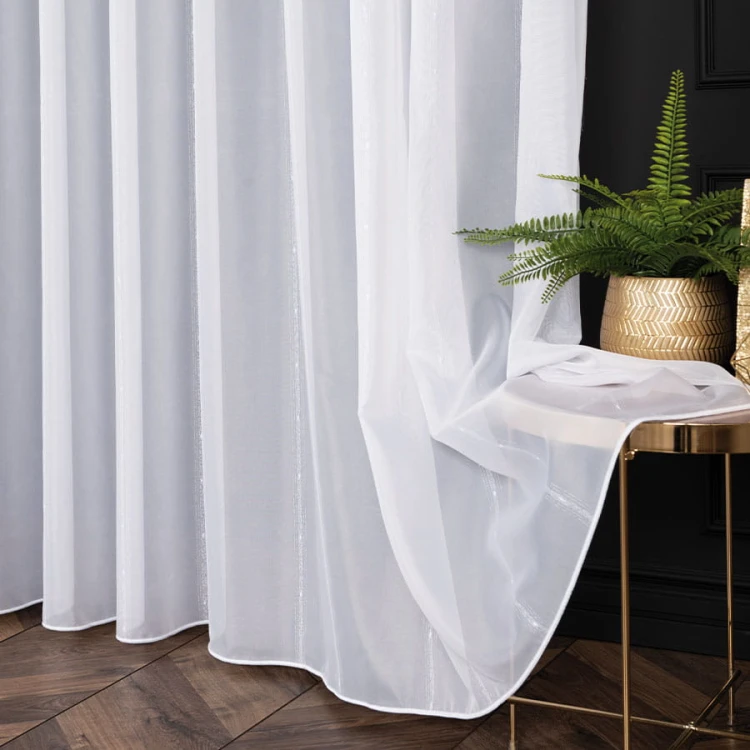 ROBIN Firanka z ołowianką, wysokość 300cm, kolor  biały