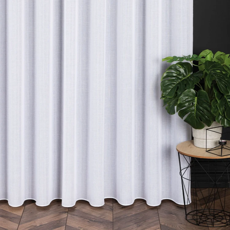 CHLOE Firanka z ołowianką, wysokość 300cm, kolor biały