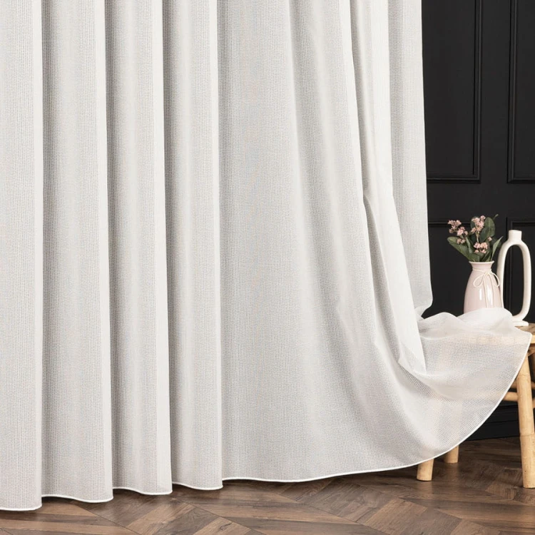 MELINDA Firanka z ołowianką, wysokość 300cm, kolor kremowy