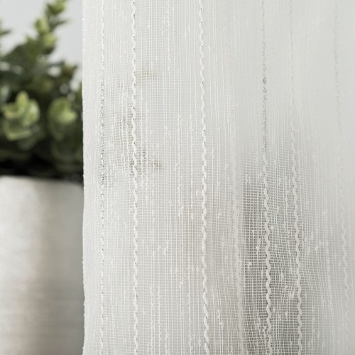 Firanka fantazyjna z ołowianką, wysokość 295cm, kolor kremowy ze srebrnym