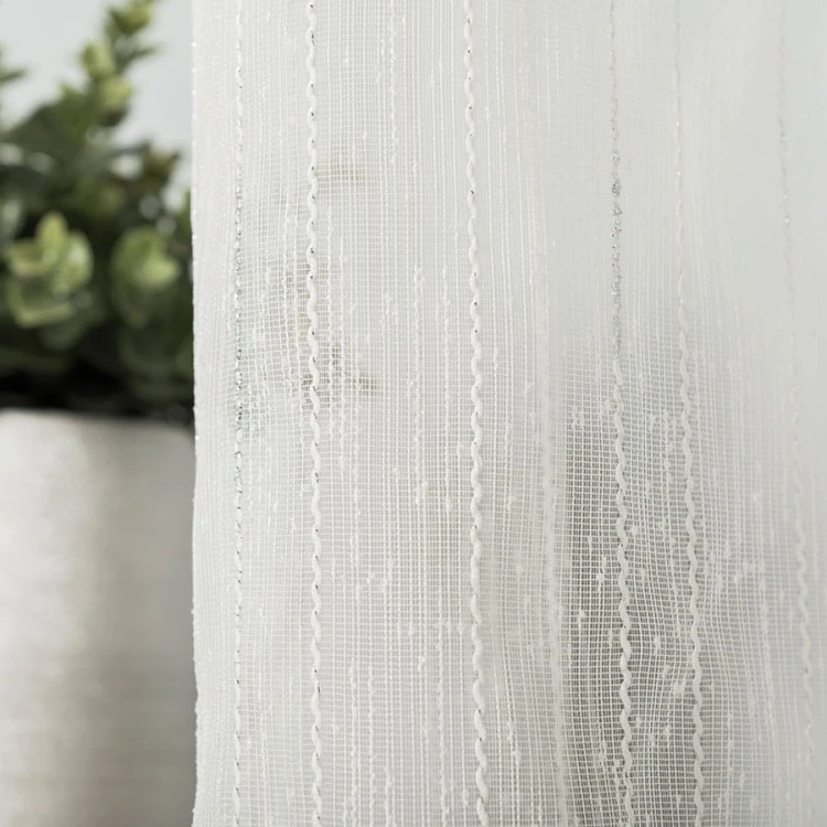 Firanka fantazyjna z ołowianką, wysokość 295cm, kolor kremowy ze srebrnym