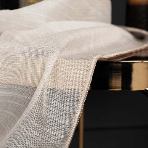 KSENIA Firanka z ołowianką, wysokość 300cm, kolor naturalny/ beżowy