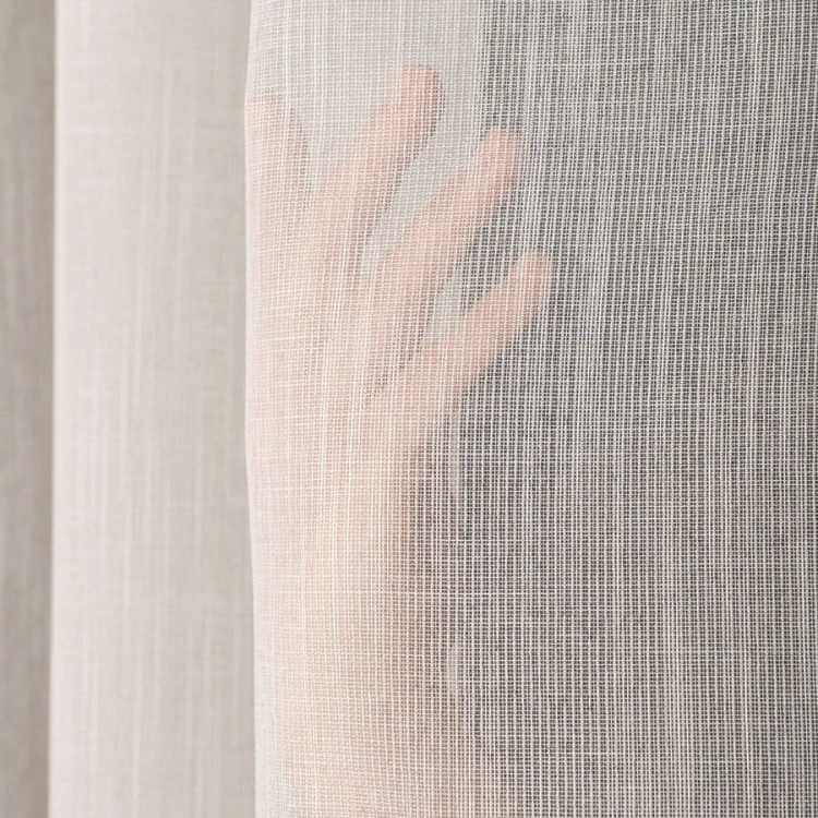 KSENIA Firanka z ołowianką, wysokość 300cm, kolor naturalny/ beżowy