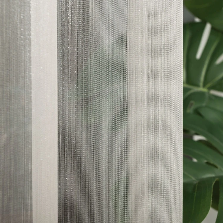 Firanka fantazyjna z ołowianka, wysokość 300cm, kolor szary z błyskiem