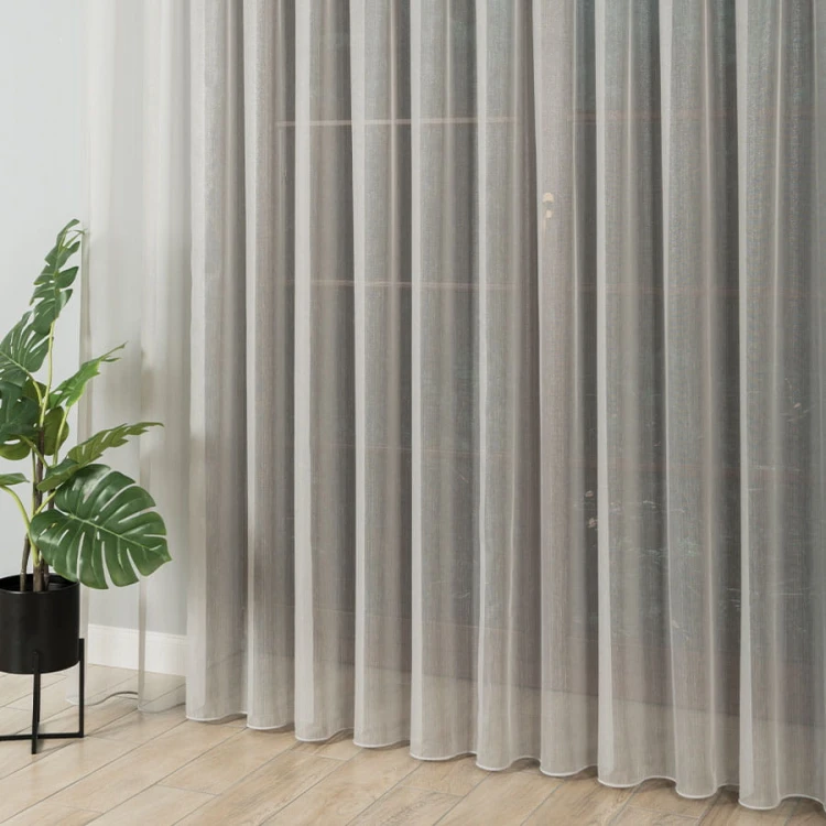 Firanka fantazyjna z ołowianka, wysokość 300cm, kolor szary z błyskiem