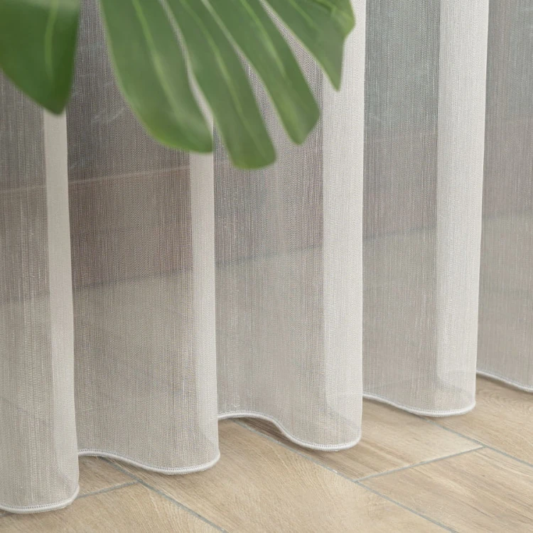 Firanka fantazyjna z ołowianka, wysokość 300cm, kolor szary z błyskiem