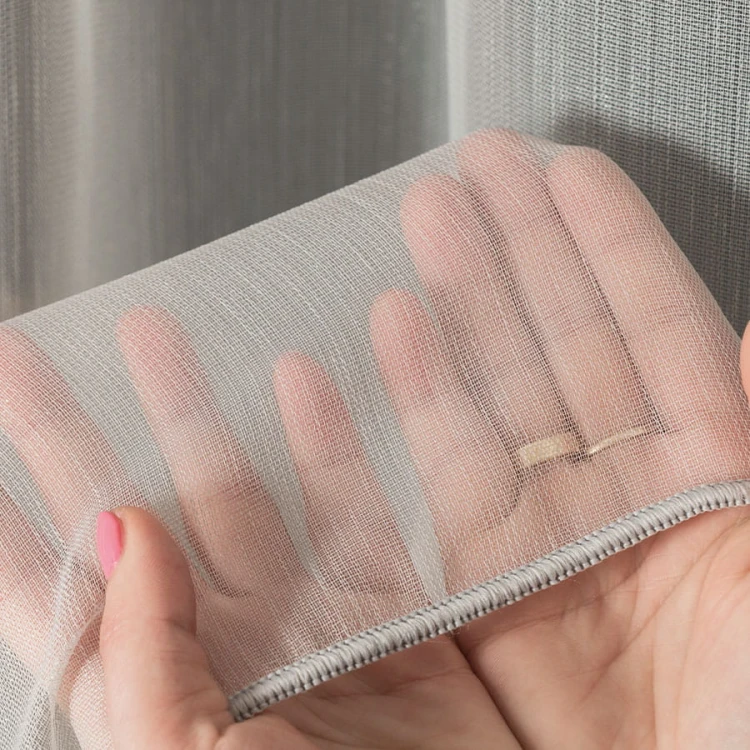 Firanka fantazyjna z ołowianka, wysokość 300cm, kolor szary z błyskiem