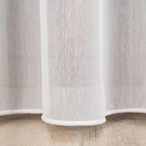 Firanka fantazyjna z ołowianką, wysokość 300cm, kolor biały z błyszczącą nitką