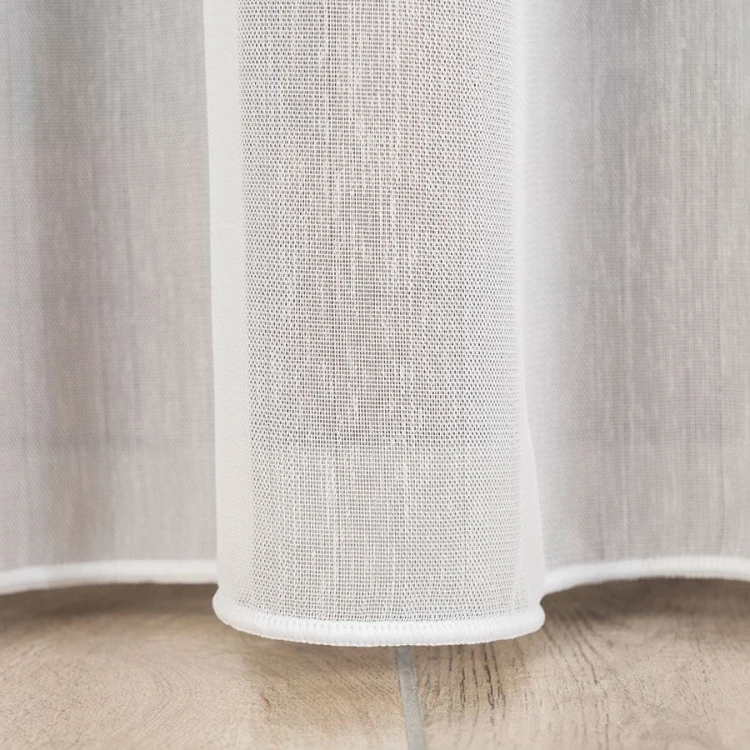 Firanka fantazyjna z ołowianką, wysokość 300cm, kolor biały z błyszczącą nitką