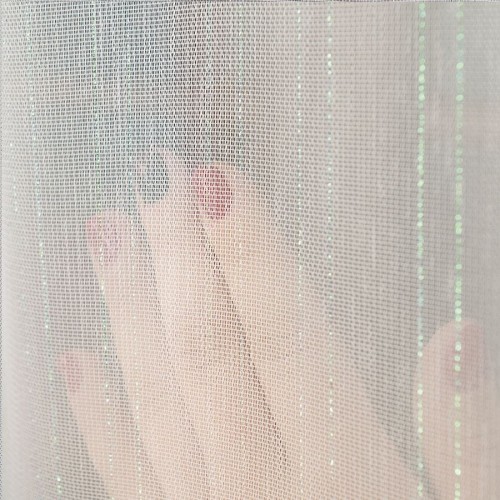 Firanka fantazyjna z ołowianką, wysokość 300cm, kolor biały z neonową nitką