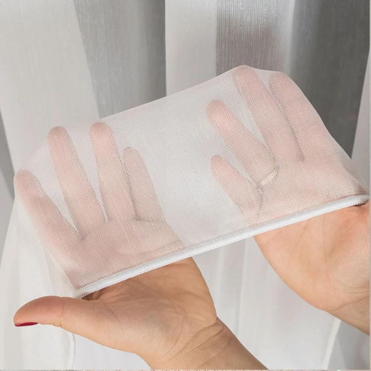 Firanka fantazyjna z ołowianką, wysokość 300cm, kolor biały z neonową nitką