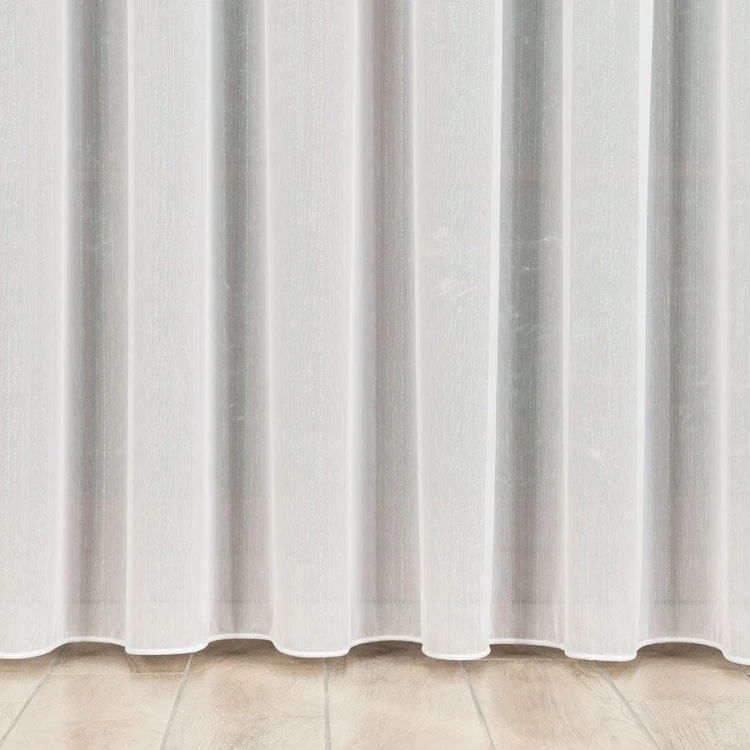 Firanka fantazyjna z ołowianką, wysokość 300cm, kolor biały z neonową nitką