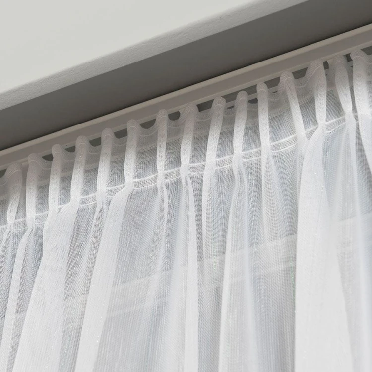 Firanka fantazyjna z ołowianką, wysokość 300cm, kolor biały z neonową nitką