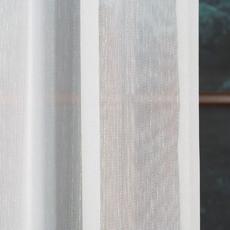 Firanka fantazyjna z ołowianką, wysokość 300cm, kolor biały z neonową nitką