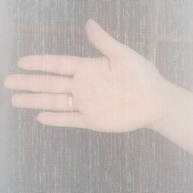 Firanka fantazyjna z ołowianką, wysokość 300cm, kolor biały z neonową nitką