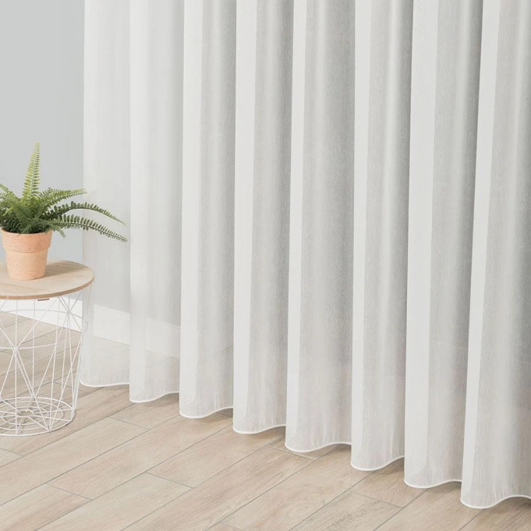 Firanka fantazyjna z ołowianką, wysokość 300cm, kolor kremowy