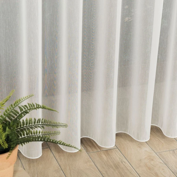 Firanka fantazyjna z ołowianką, wysokość 300cm, kolor kremowy