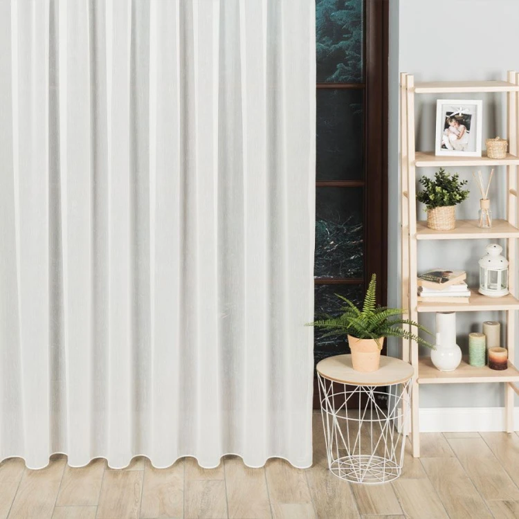 Firanka fantazyjna z ołowianką, wysokość 300cm, kolor kremowy