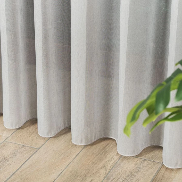 Firanka fantazyjna z ołowianką, wysokość 300cm, kolor szary