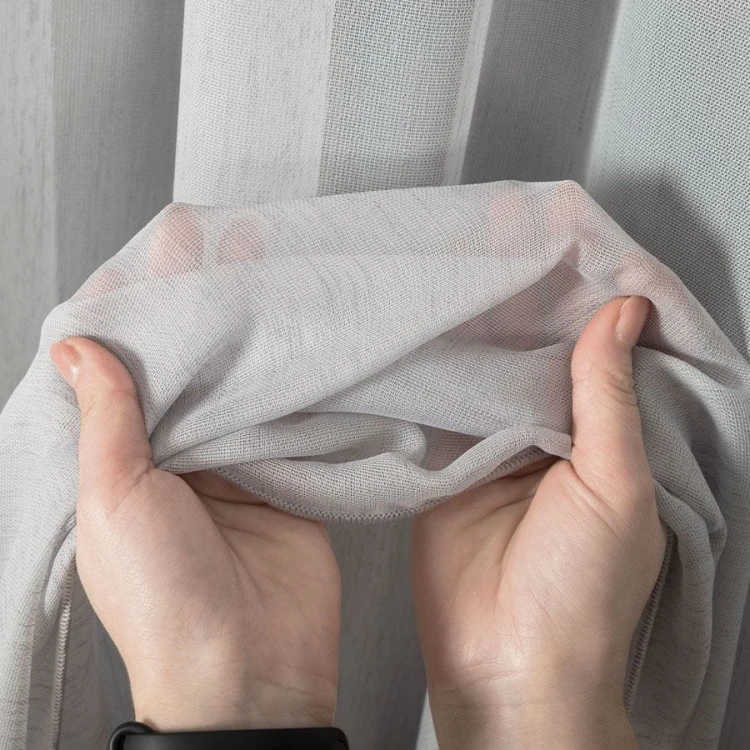 Firanka fantazyjna z ołowianką, wysokość 300cm, kolor szary