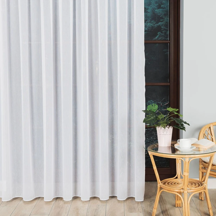 Firanka fantazyjna z ołowianką, wysokość 300cm, kolor biały