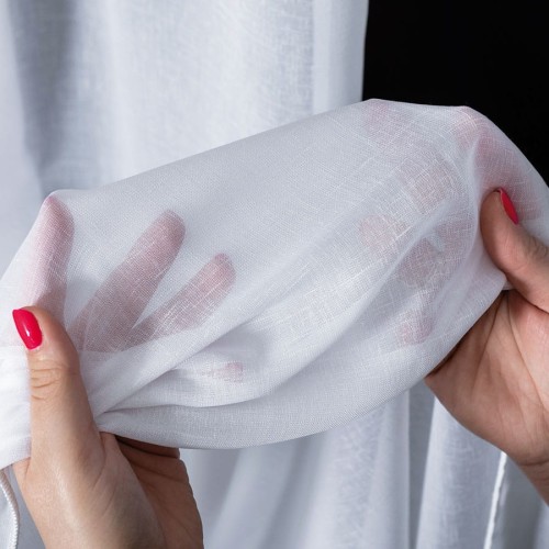 SABINE Firanka z ołowianką, wysokość 300cm, kolor biały