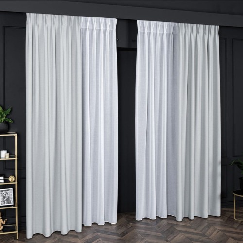 SABINE Firanka z ołowianką, wysokość 300cm, kolor biały