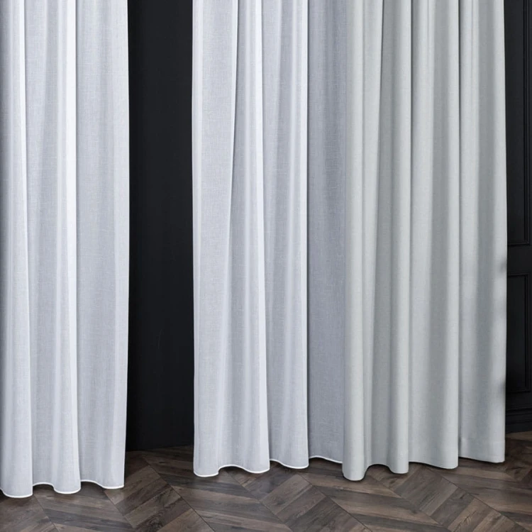 SABINE Firanka z ołowianką, wysokość 300cm, kolor biały