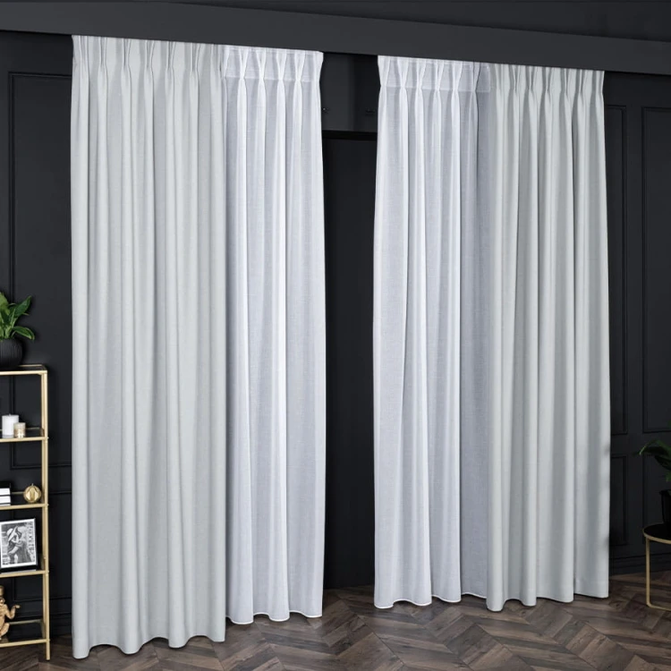 SABINE Firanka z ołowianką, wysokość 300cm, kolor biały