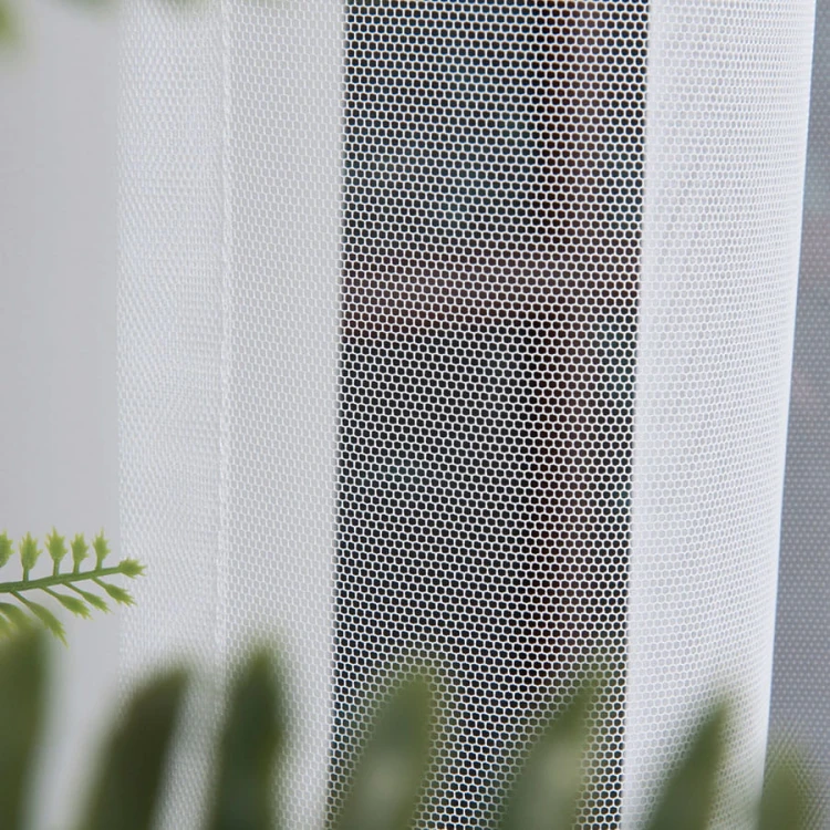 Firanka gładka grecki tiul z ołowianką, wysokość 320cm, kolor biały