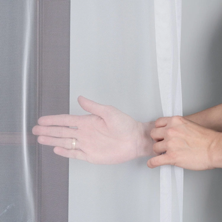 Firanka gładka grecki tiul z ołowianką, wysokość 320cm, kolor biały