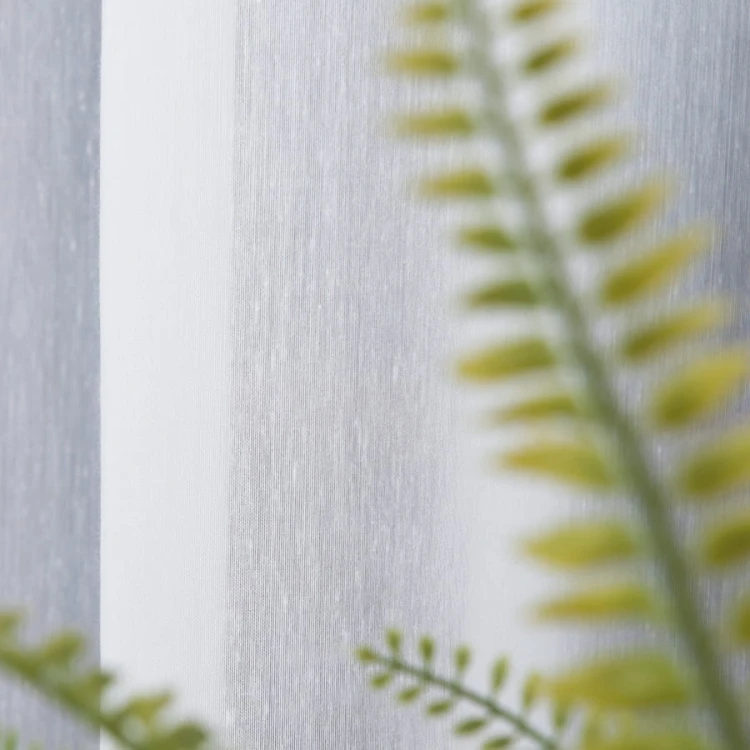 Firanka fantazyjna trudnopalna z ołowianką, wysokość 300cm, kolor biały