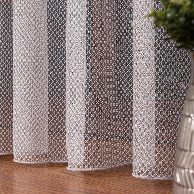 Firanka fantazyjna z ołowianką, wysokość 300cm, kolor srebrny