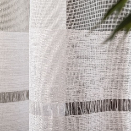 Firanka fantazyjna z ołowianką, wysokość 300cm, kolor biały